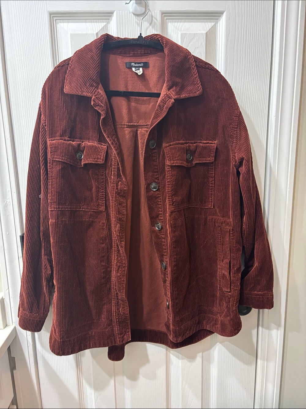 Madewell Corduroy Jacket in Deep Rust
